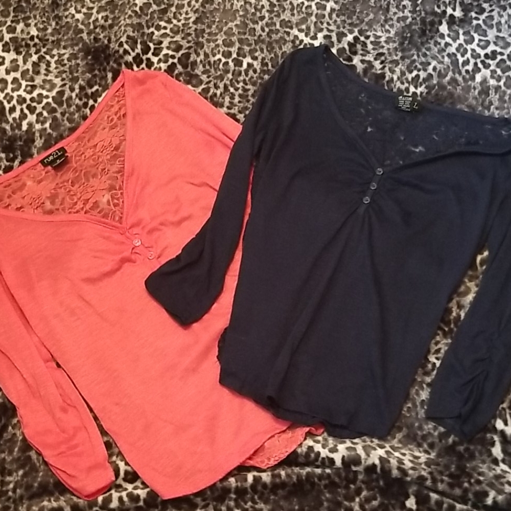 Two super cute half sleeve shirts